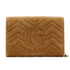 GG Marmont Wallet On Chain, &pound;495, Handbags, Brown, Velvet, Back view